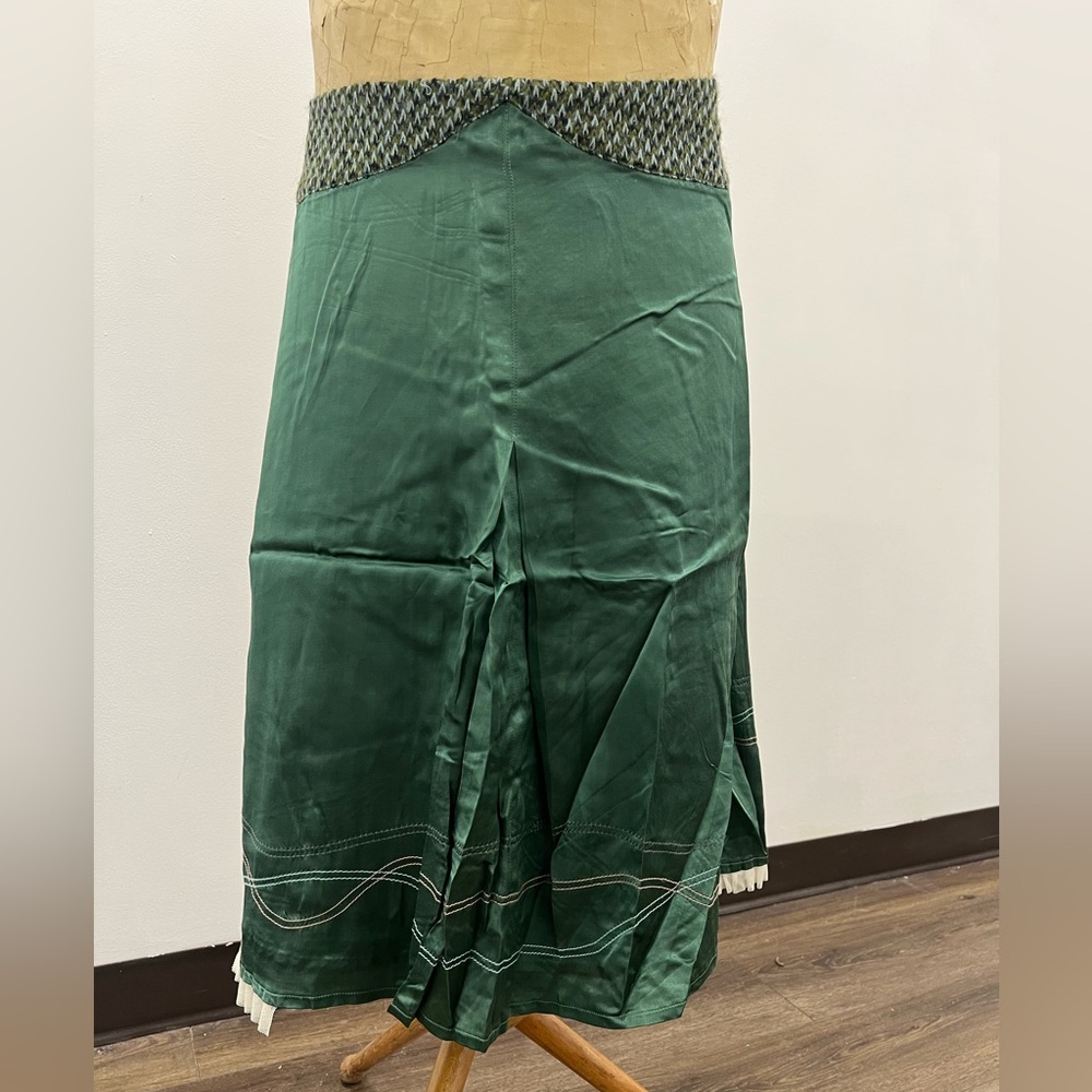 Custo Barcelona Elegant Green Women's Satin Skirt